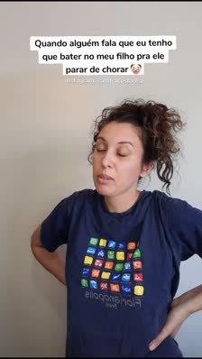 Quando alguém fala que eu tenho
que bater no meu filho pra ele parar de chorar 🤡 instagram: sandracostareal